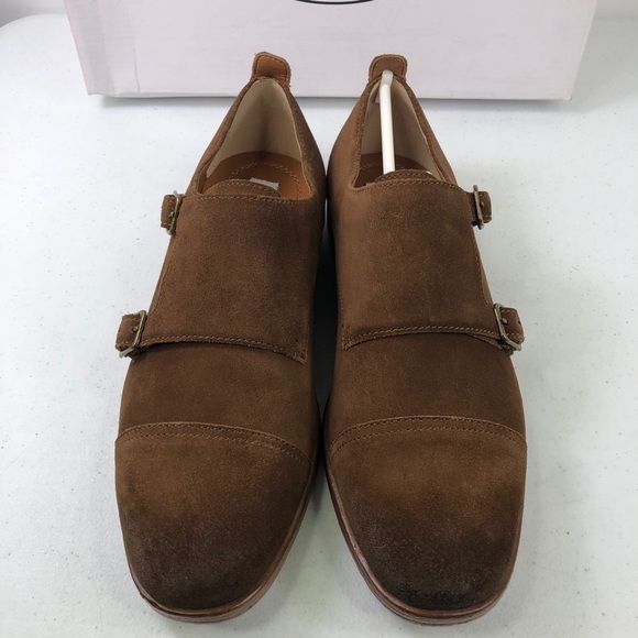 STEVE Madden Tan Suede Monk Strap Leather Shoes main image 4